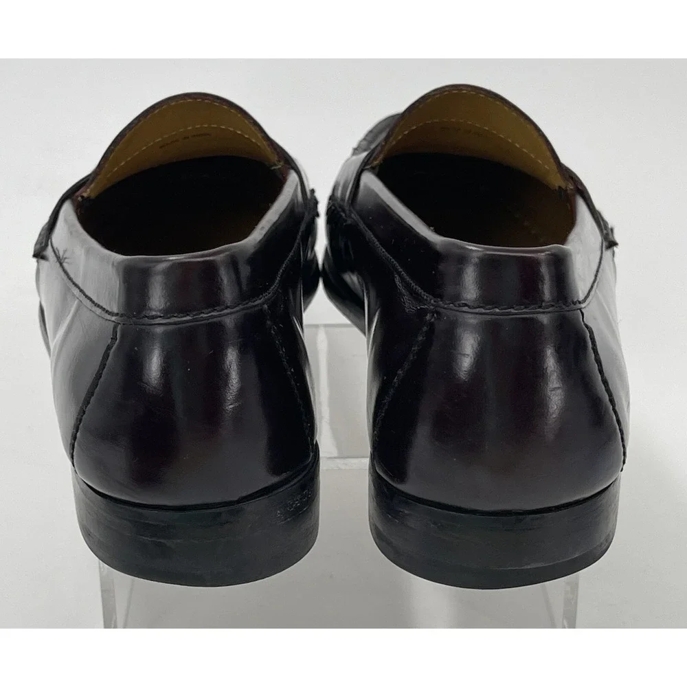 Cole Haan 03504 Burgundy Leather Moc‎ Toe Penny Loafers Men's 10.5 D